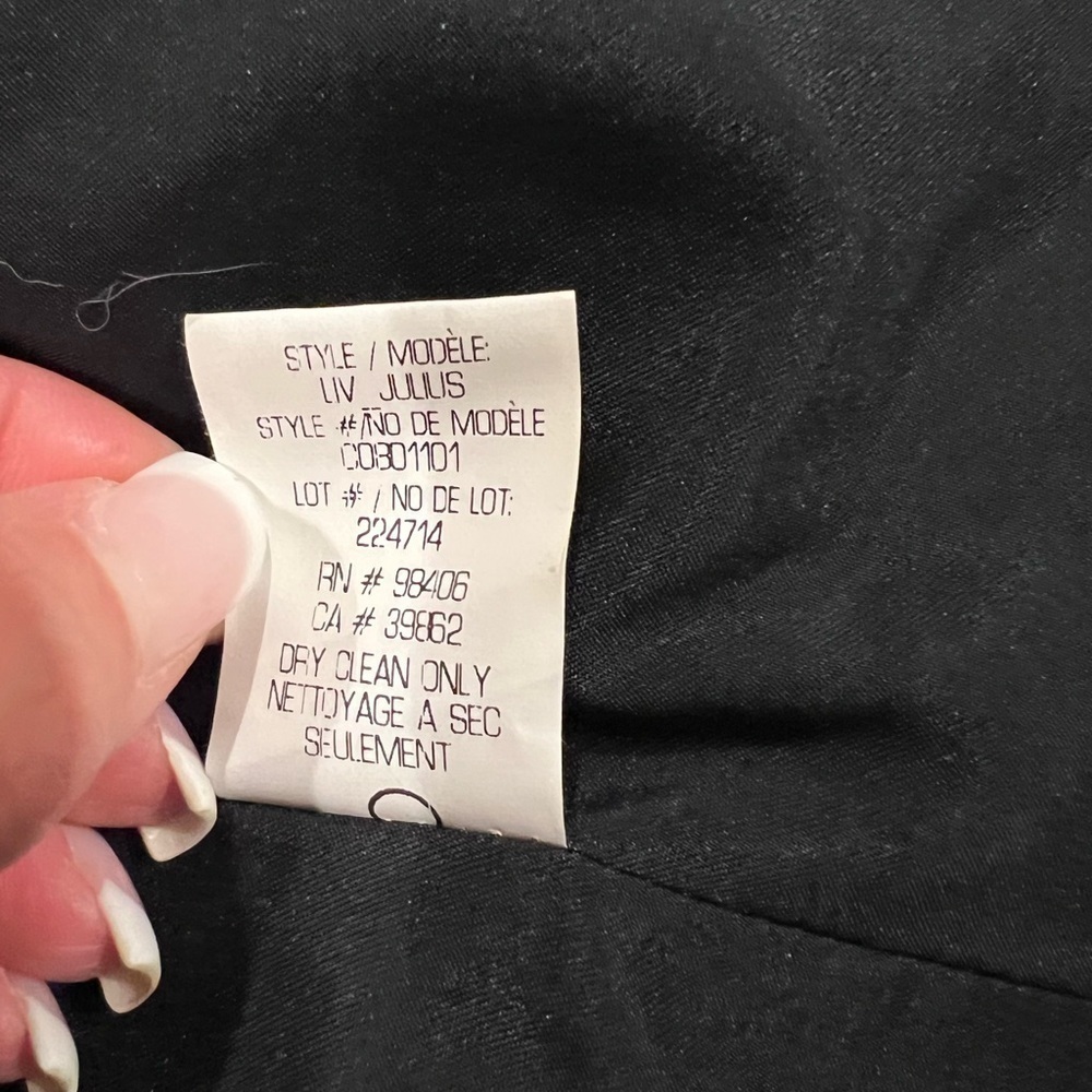 Theory Black Blue Tailored Blazer Jacket Women's Size 00 - Picture 8 of 16
